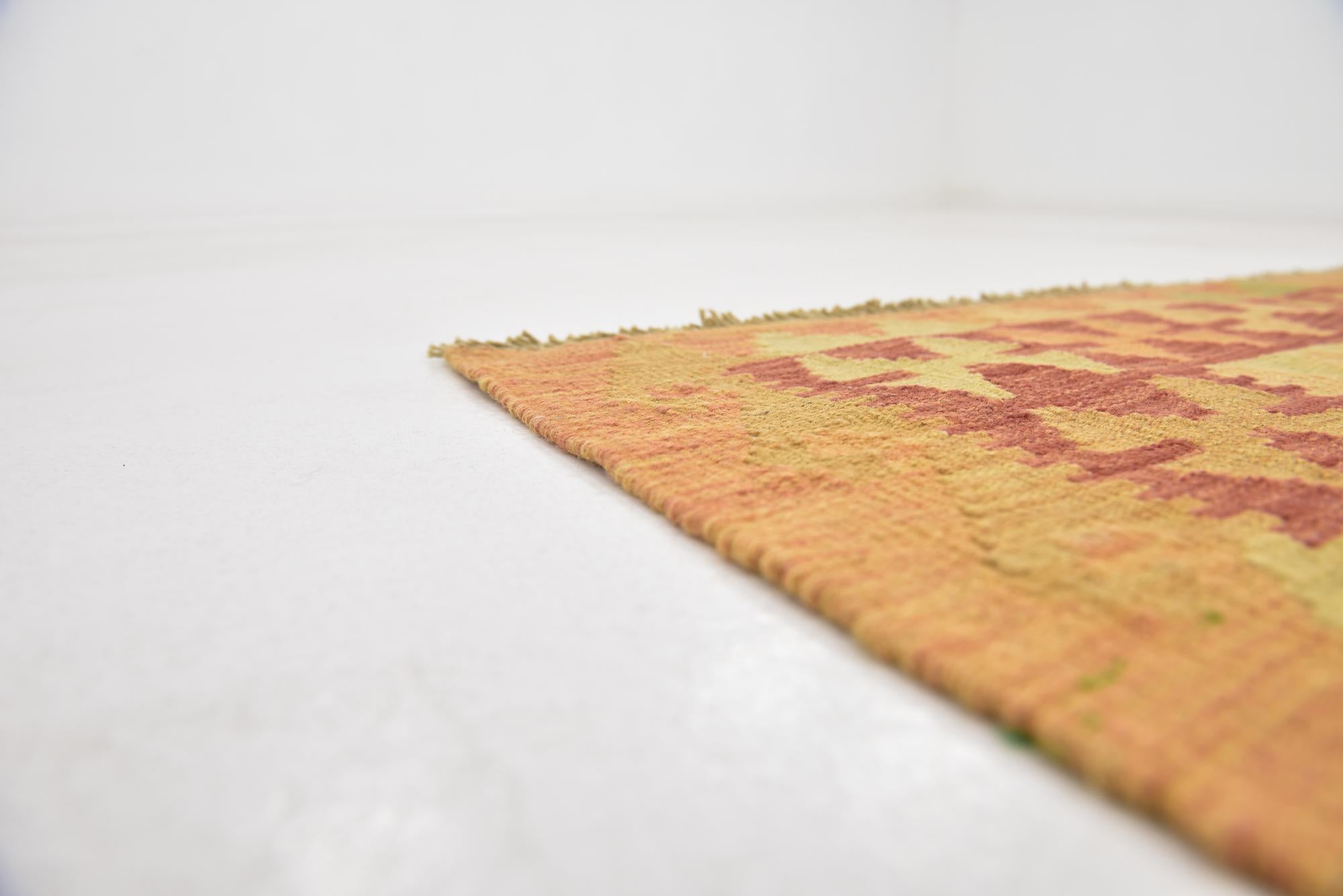 3' x 4' 10 Hand Woven Kilim Waziri Wool Rug