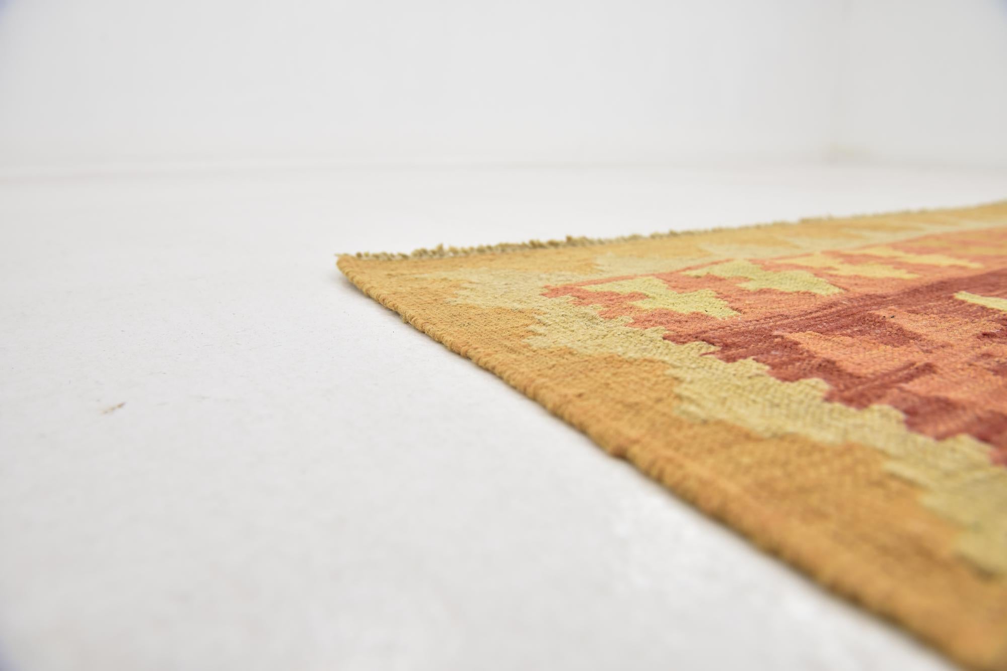 3' 3 x 5' Hand Woven Kilim Waziri Wool Rug