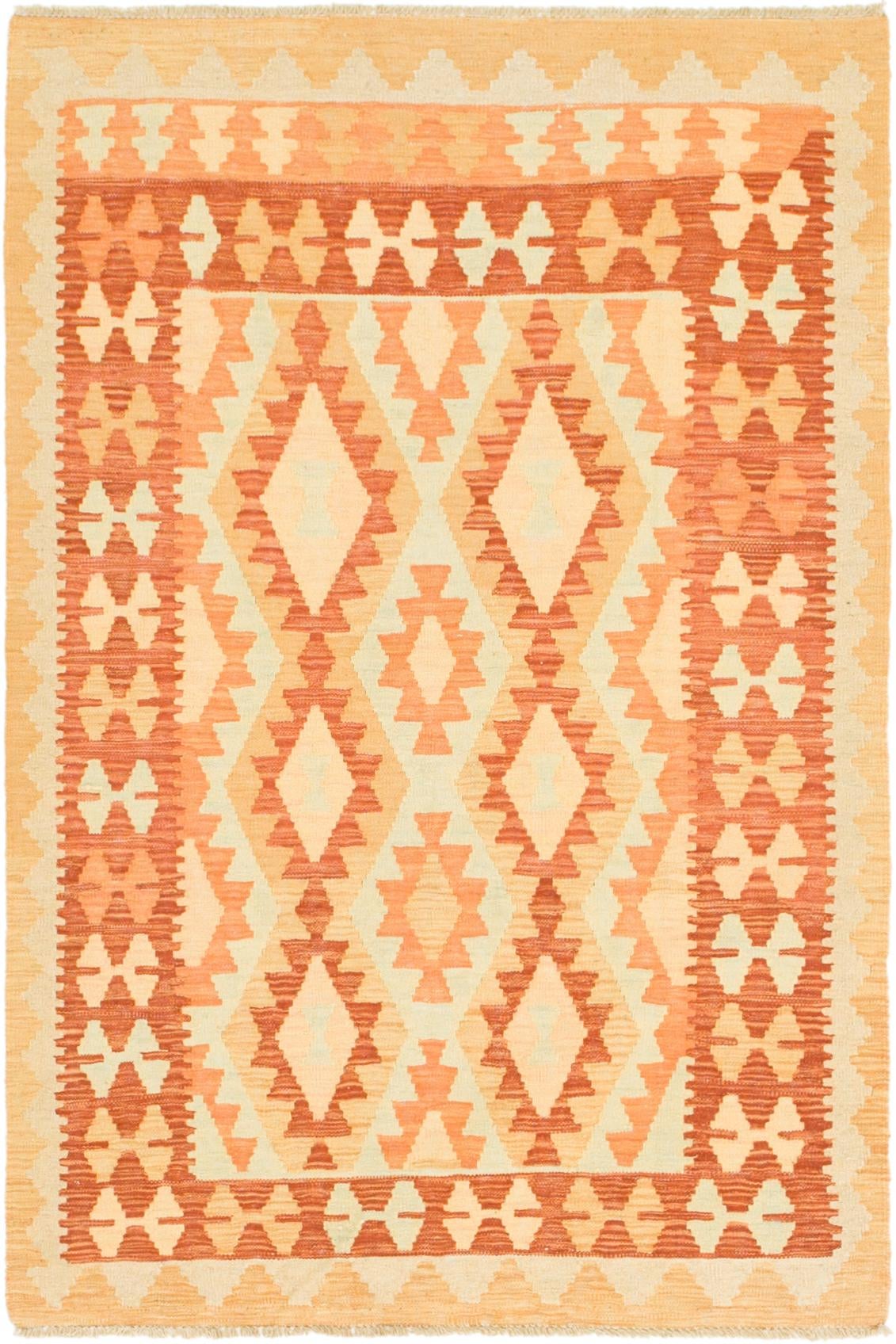 3' 3 x 5' Hand Woven Kilim Waziri Wool Rug