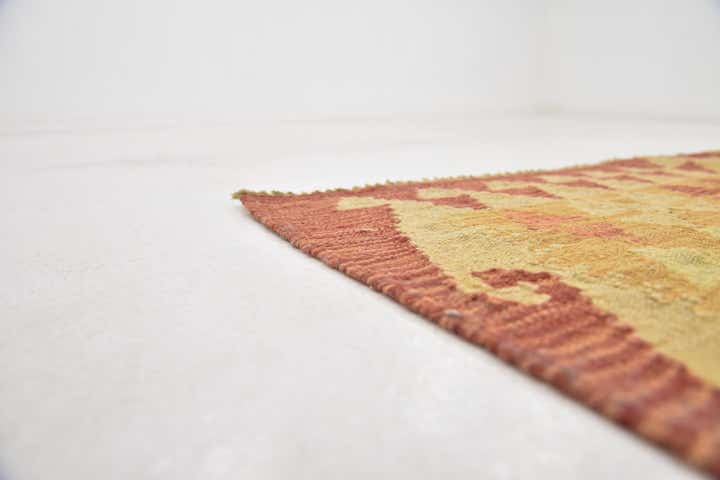 3' 5 x 4' 10 Hand Woven Kilim Waziri Wool Rug