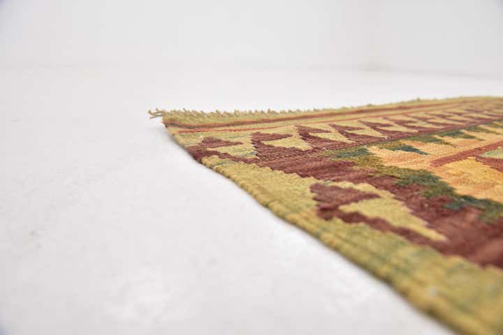3' x 4' 5 Hand Woven Kilim Waziri Wool Rug