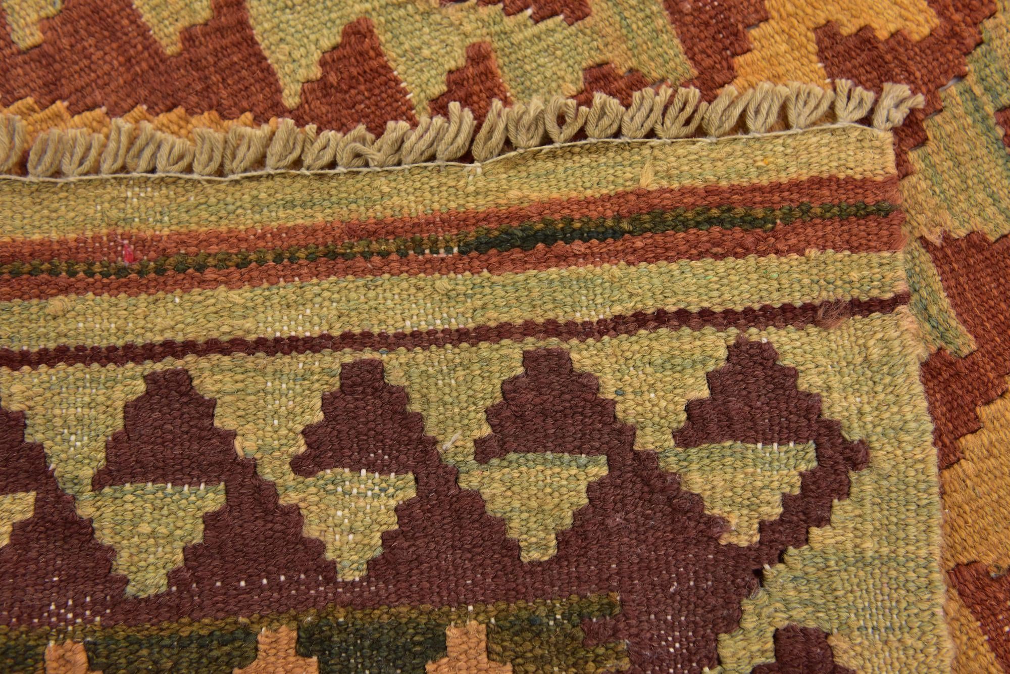 3' x 4' 5 Hand Woven Kilim Waziri Wool Rug