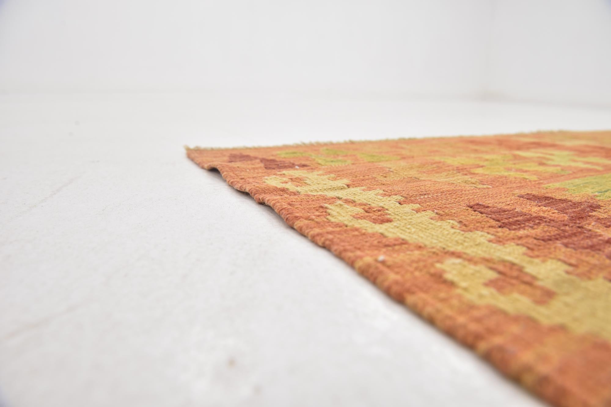 3' 5 x 4' 10 Hand Woven Kilim Waziri Wool Rug