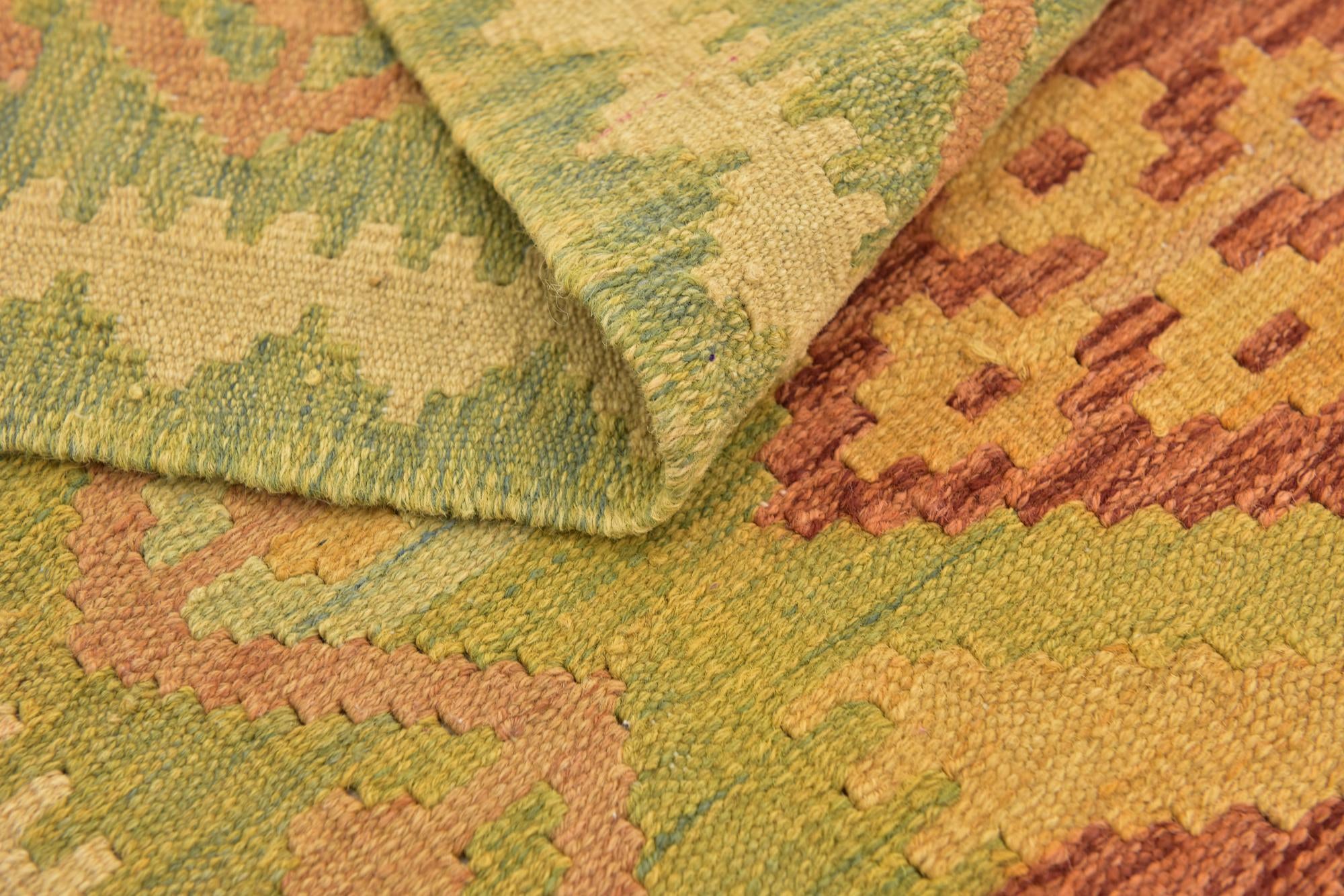 3' x 5' Hand Woven Kilim Waziri Wool Rug