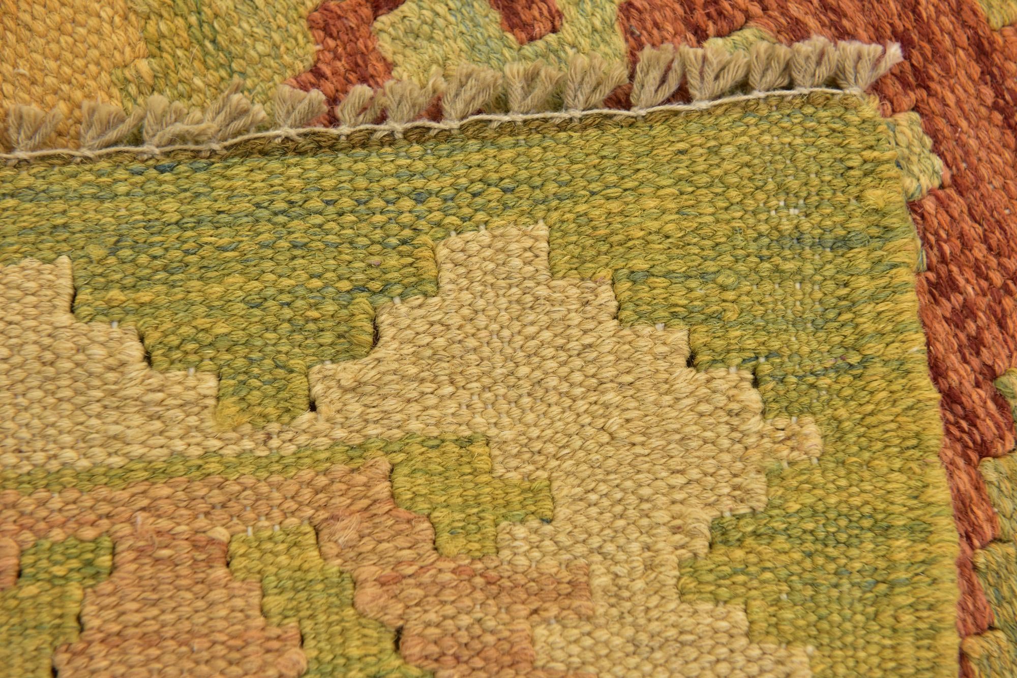 3' x 5' Hand Woven Kilim Waziri Wool Rug