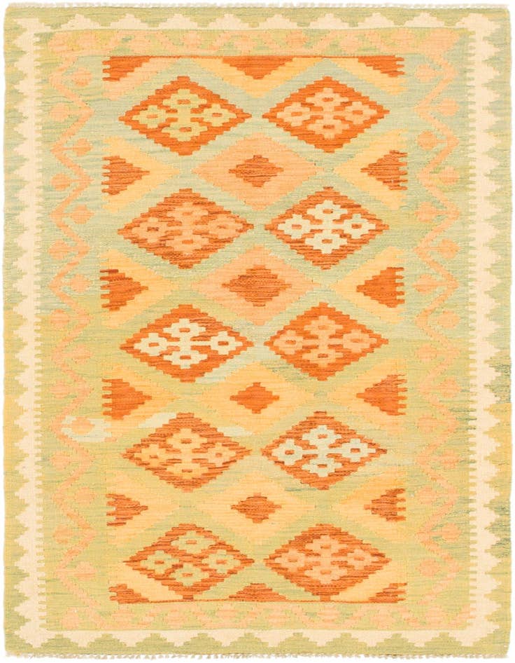 Detail image of 3' x 5' Hand Woven Kilim Waziri Wool Rug