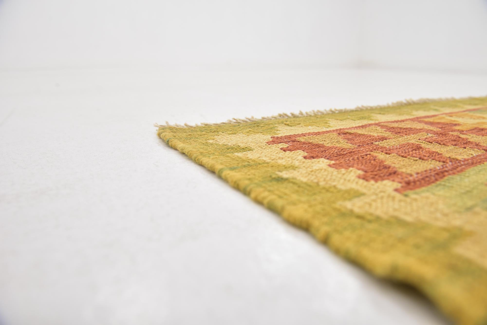 3' 2 x 5' Hand Woven Kilim Waziri Wool Rug