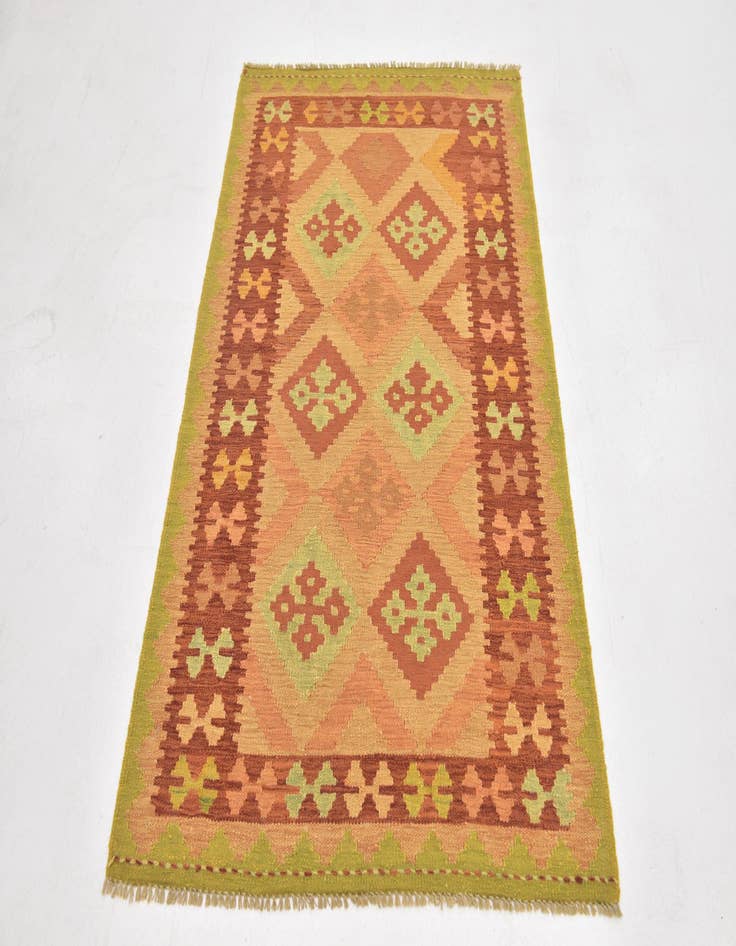 Detail image of 3' x 4' 10  Hand Woven Kilim Waziri Wool Rug