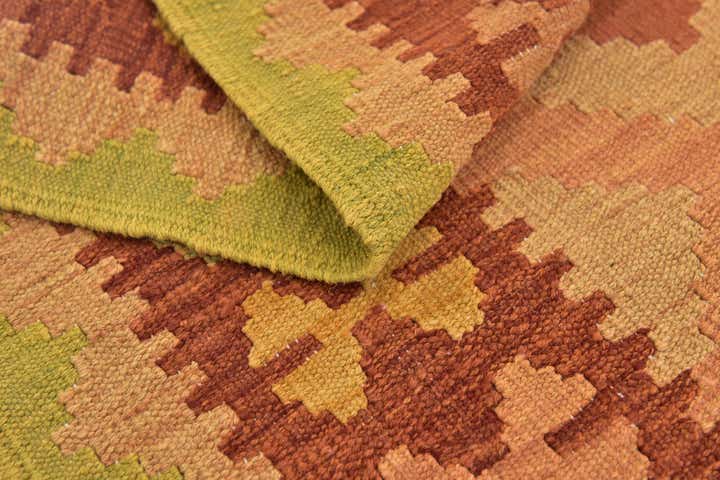 3' x 4' 10 Hand Woven Kilim Waziri Wool Rug