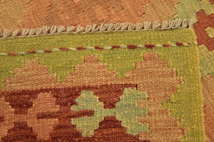 3' x 4' 10 Hand Woven Kilim Waziri Wool Rug