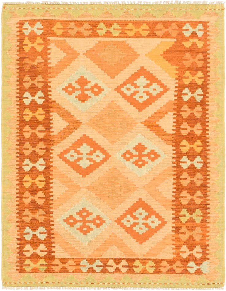 Detail image of 3' x 4' 10 Hand Woven Kilim Waziri Wool Rug