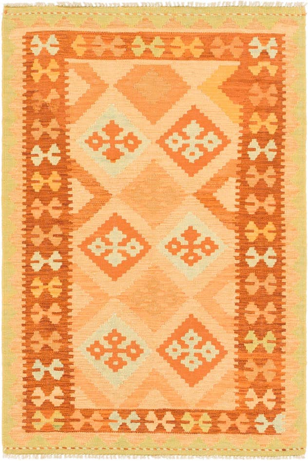 Detail image of 3' x 4' 10 Hand Woven Kilim Waziri Wool Rug