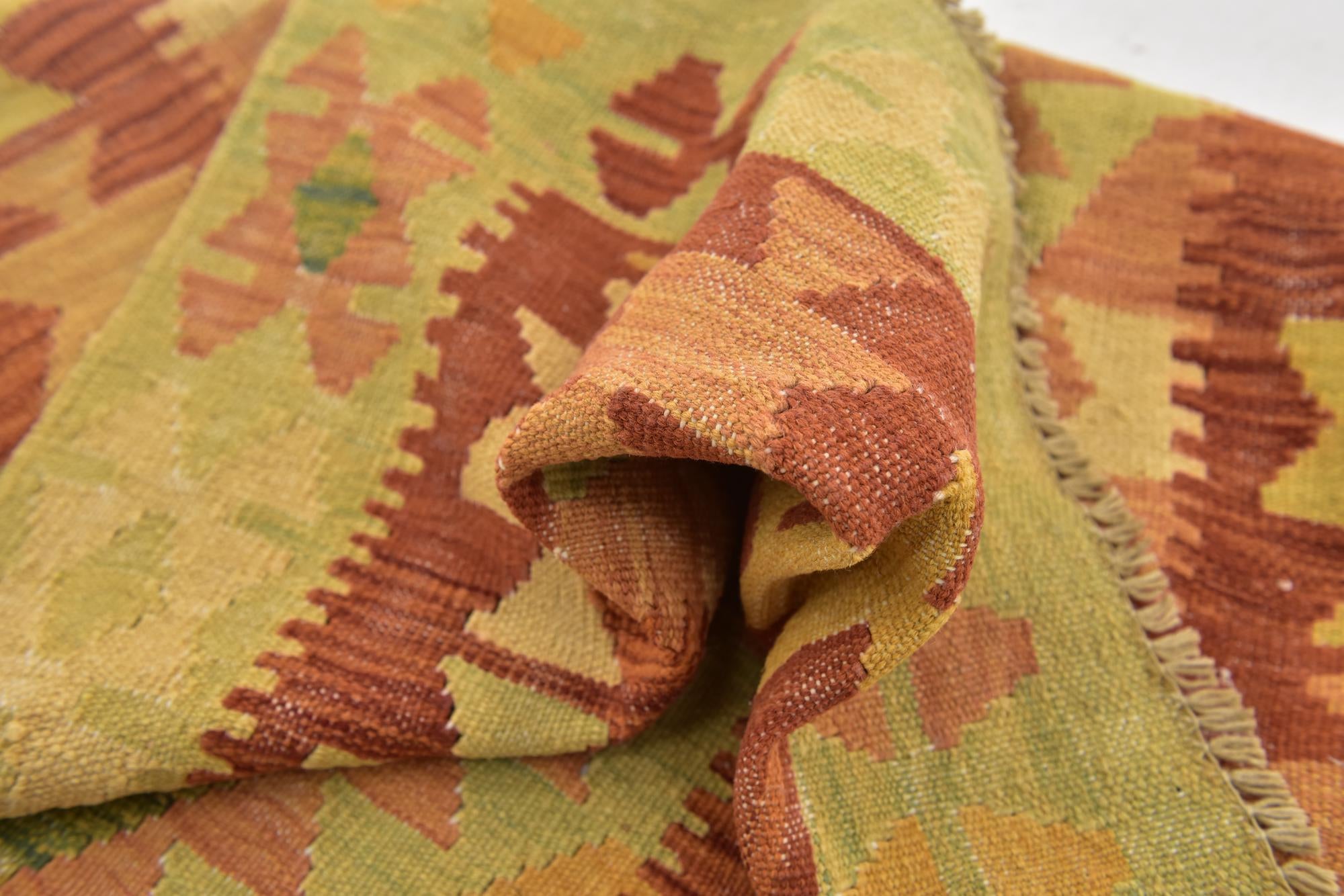 3' x 5' Hand Woven Kilim Waziri Wool Rug