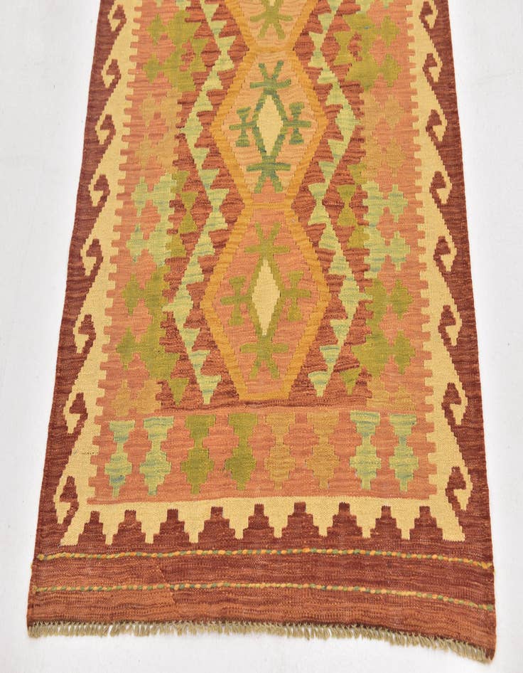 Detail image of 3' 2 x 5'  Hand Woven Kilim Waziri Wool Rug