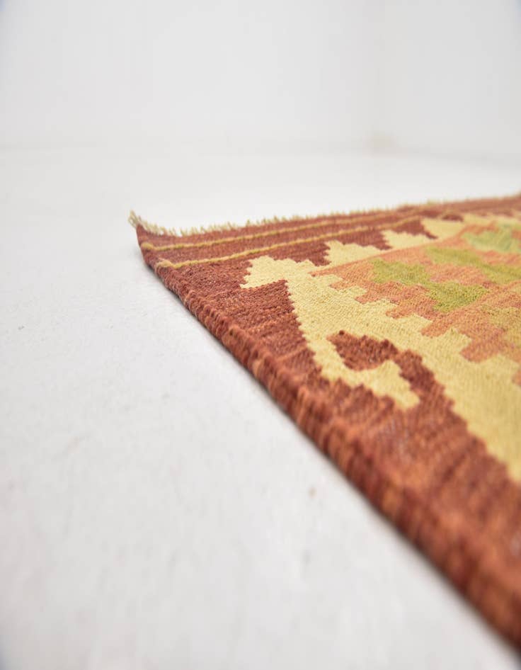 Detail image of 3' 2 x 5'  Hand Woven Kilim Waziri Wool Rug