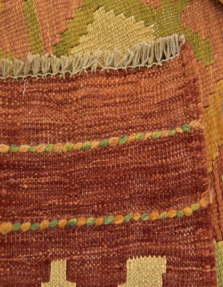 Detail image of 3' 2 x 5'  Hand Woven Kilim Waziri Wool Rug