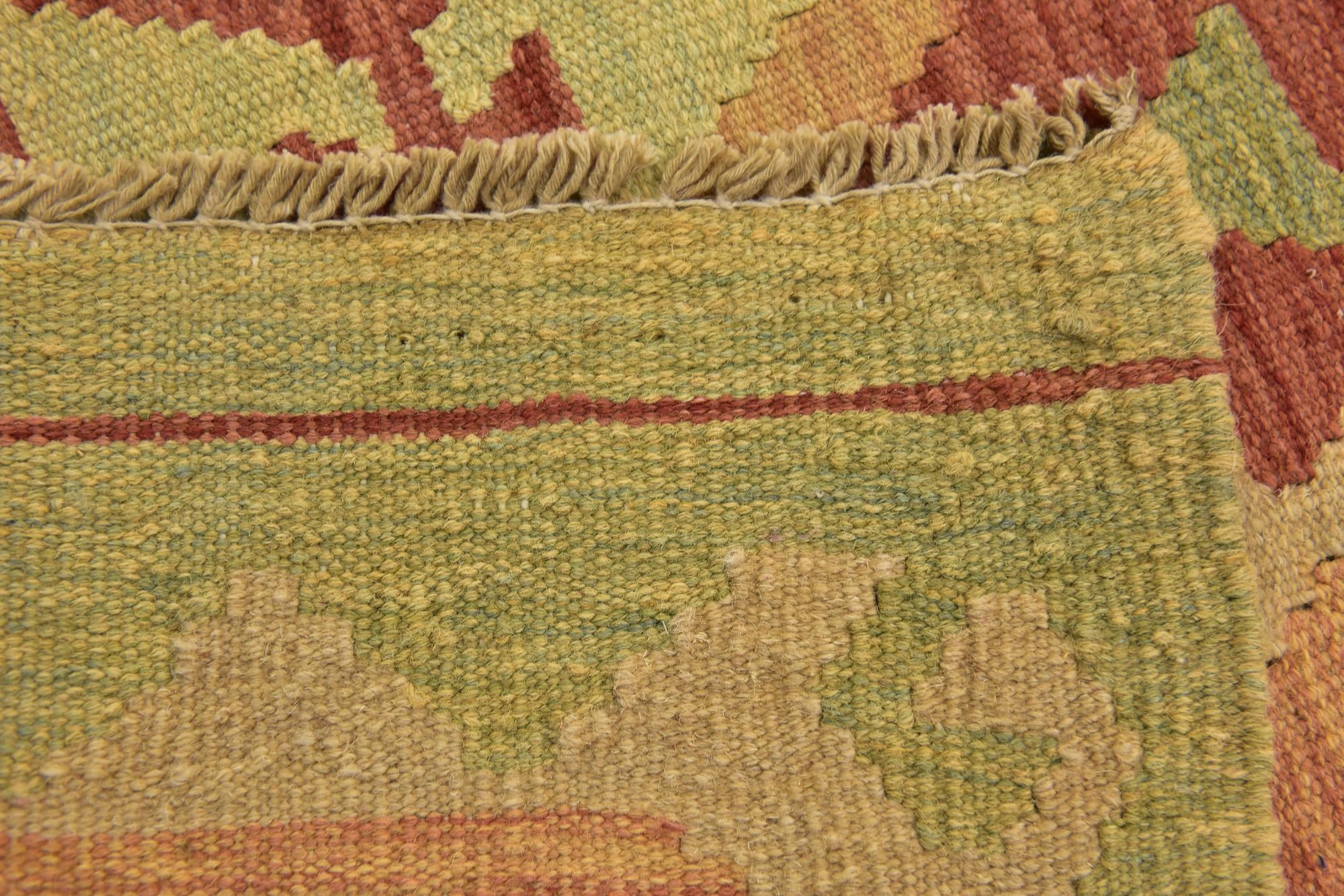 3' 3 x 5' Hand Woven Kilim Waziri Wool Rug
