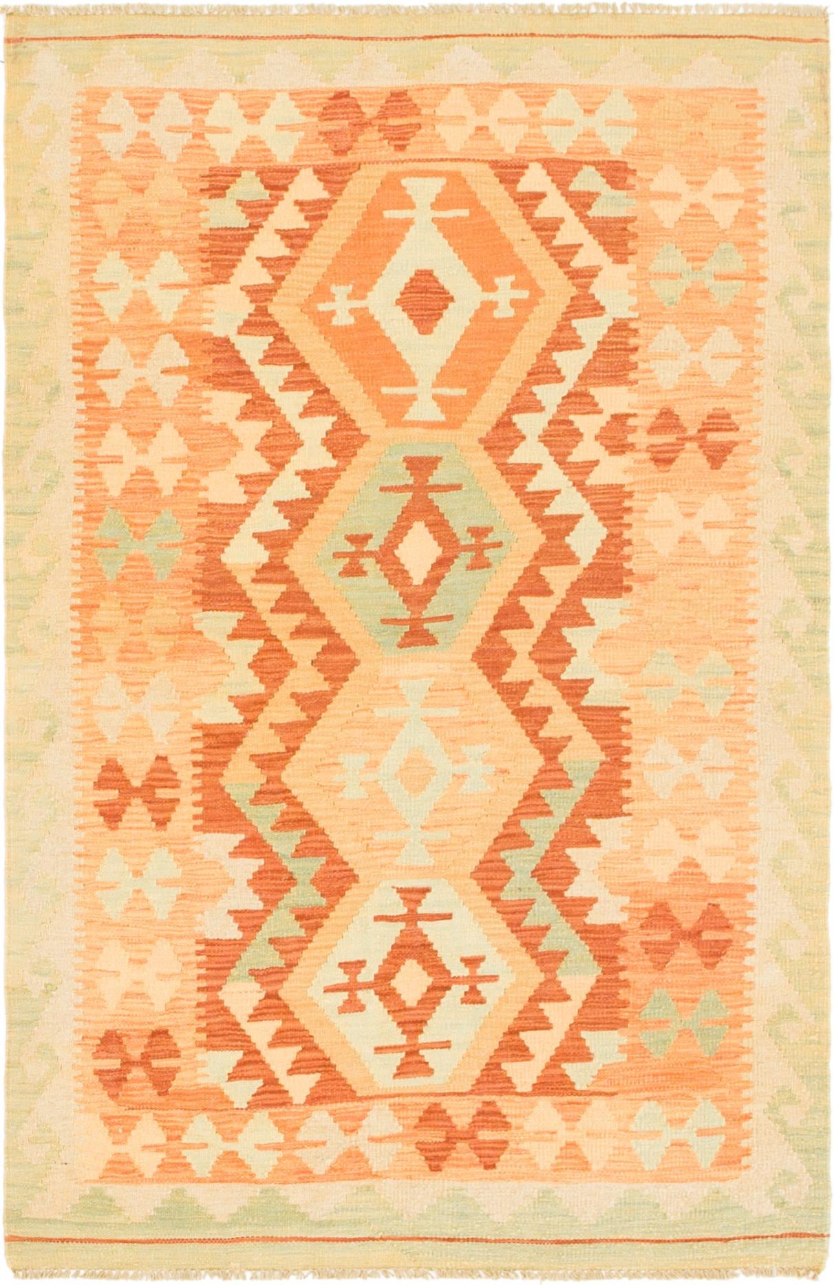 3' 3 x 5' Hand Woven Kilim Waziri Wool Rug