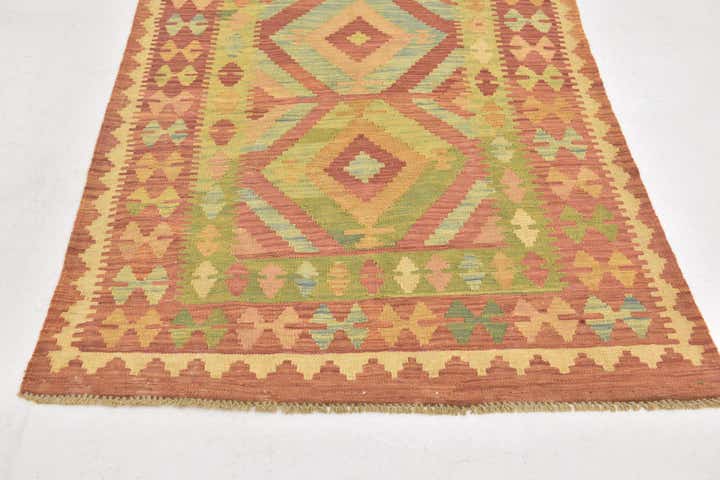 3' 2 x 5' Hand Woven Kilim Waziri Wool Rug
