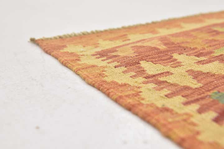 3' 2 x 5' Hand Woven Kilim Waziri Wool Rug