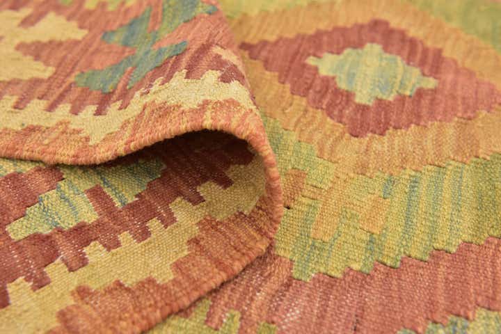 3' 2 x 5' Hand Woven Kilim Waziri Wool Rug