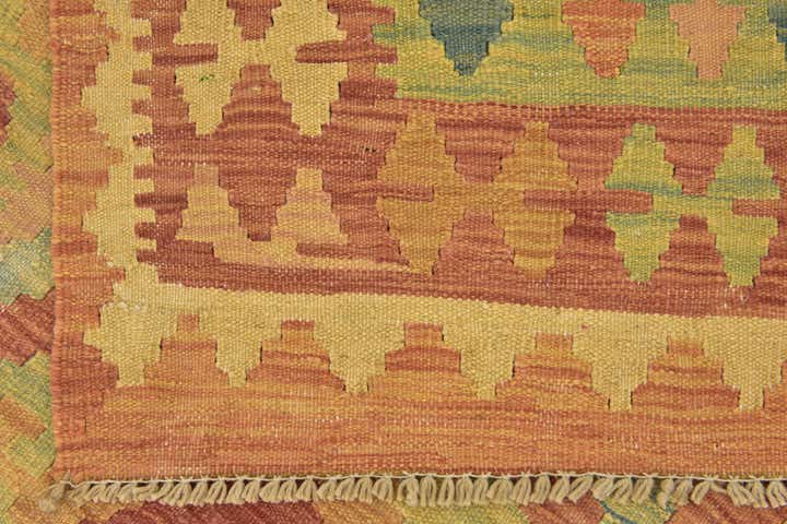 3' 2 x 5' Hand Woven Kilim Waziri Wool Rug