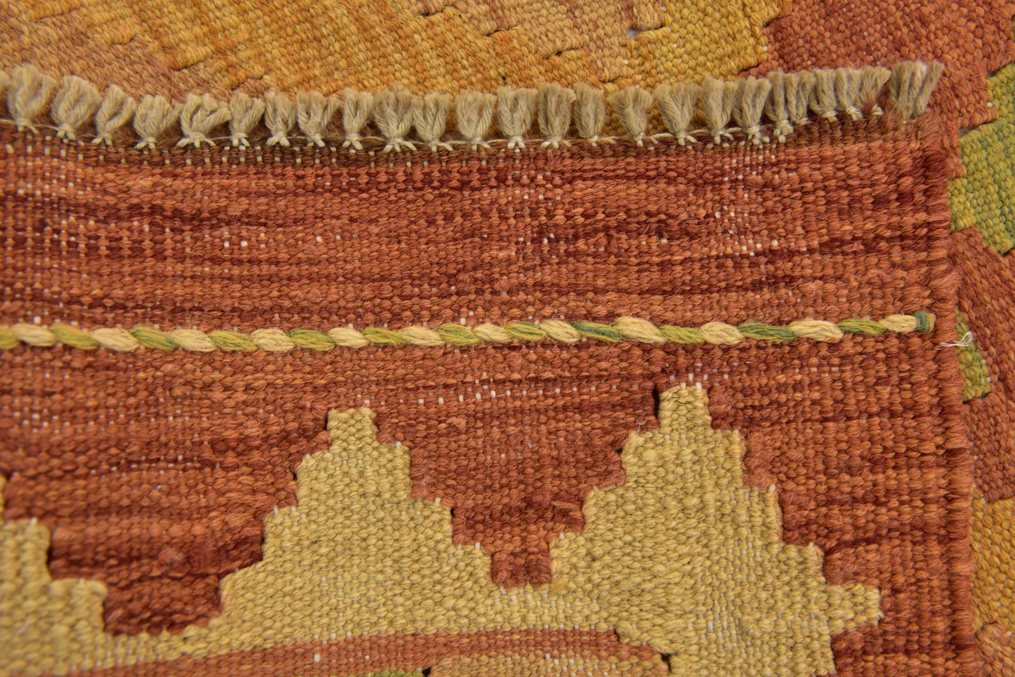 3' x 4' 10 Hand Woven Kilim Waziri Wool Rug