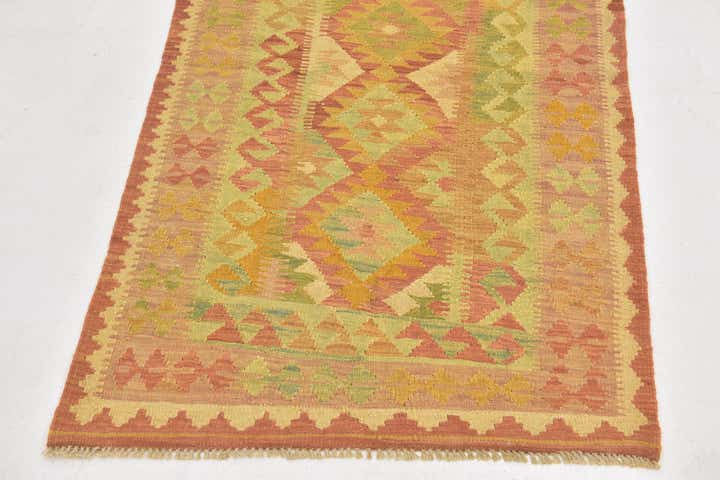 3' x 5' Hand Woven Kilim Waziri Wool Rug