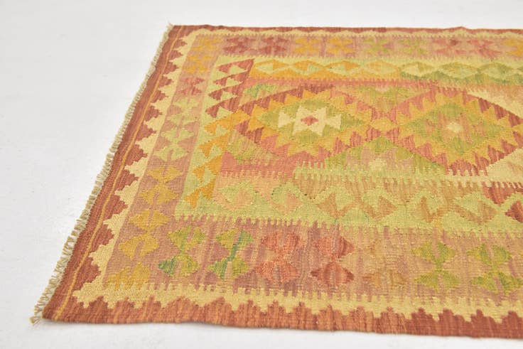 Detail image of 3' x 5' Hand Woven Kilim Waziri Wool Rug