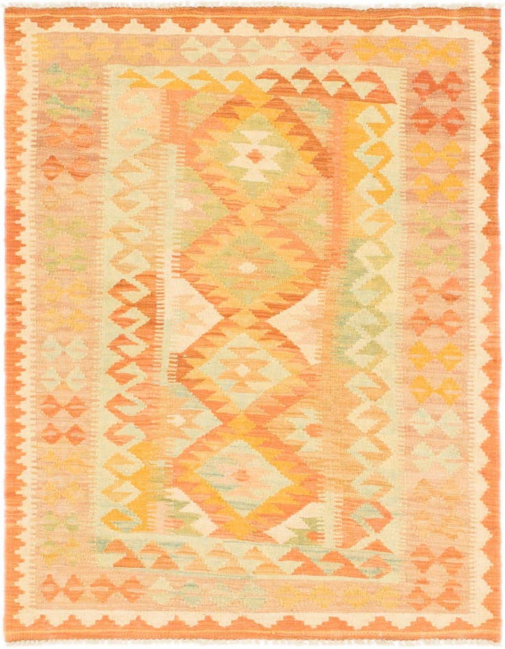 Detail image of 3' x 5' Hand Woven Kilim Waziri Wool Rug