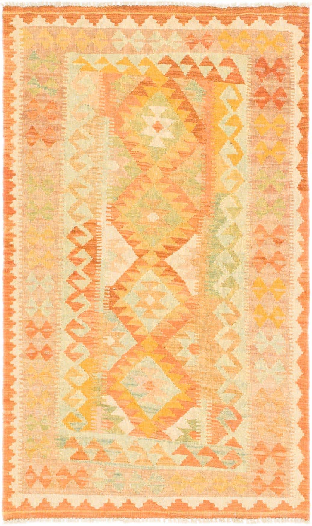 3' x 5' Hand Woven Kilim Waziri Wool Rug