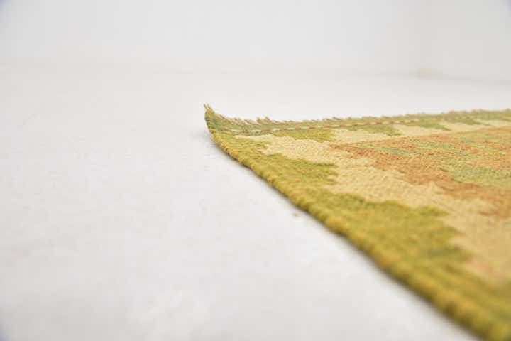3' 2 x 4' 10 Hand Woven Kilim Waziri Wool Rug