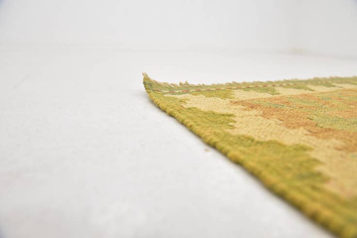 Detail image of 3' 2 x 4' 10 Hand Woven Kilim Waziri Wool Rug