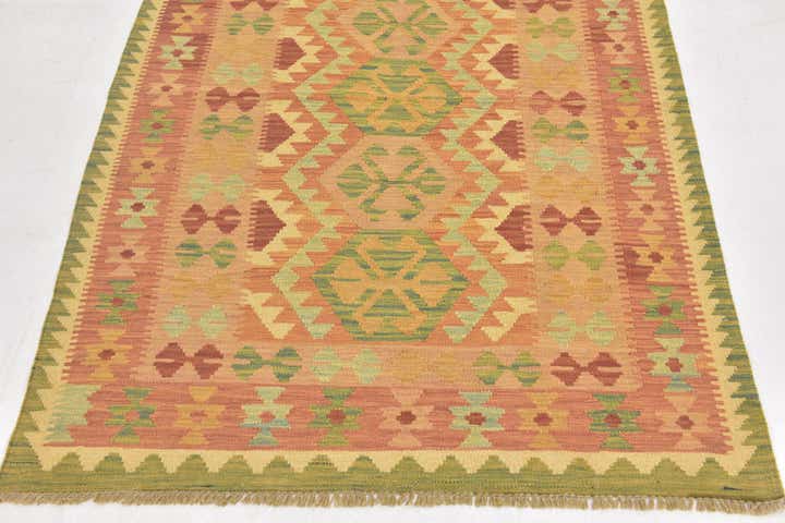 3' 4 x 5' Hand Woven Kilim Waziri Wool Rug