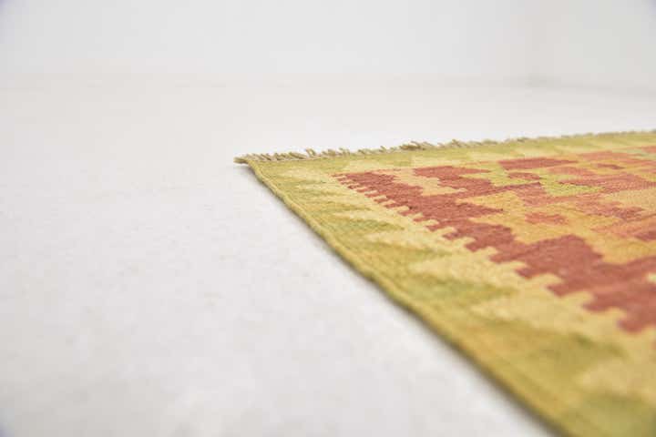 3' 4 x 5' Hand Woven Kilim Waziri Wool Rug