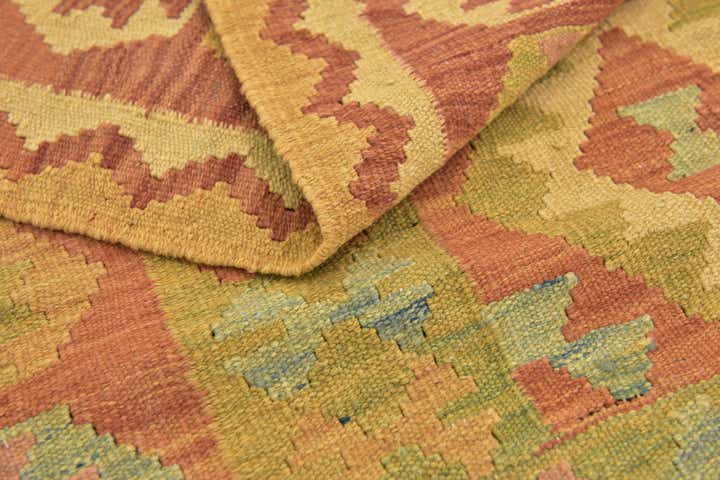 3' 2 x 5' Hand Woven Kilim Waziri Wool Rug