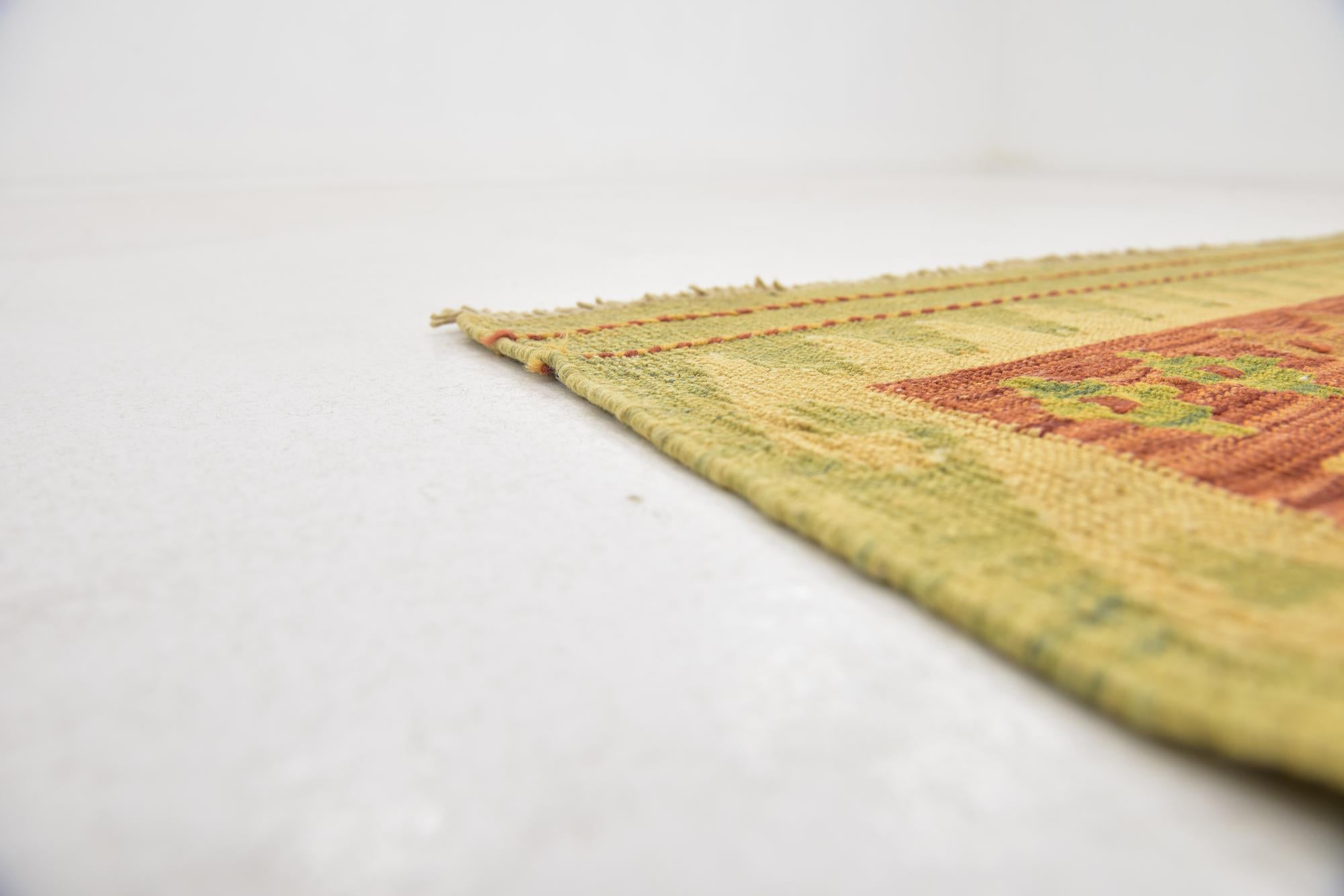 3' 3 x 5' Hand Woven Kilim Waziri Wool Rug