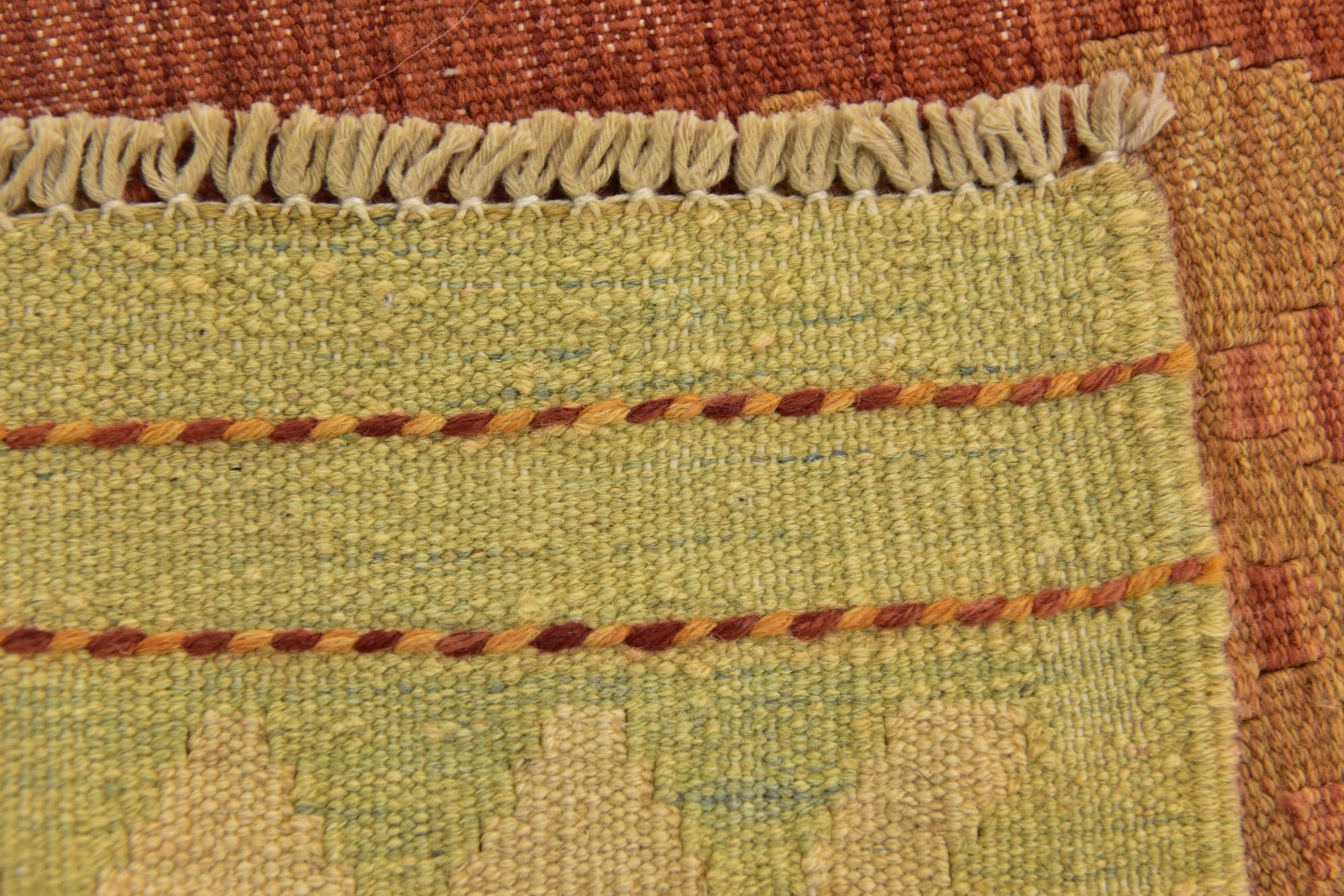 3' 3 x 5' Hand Woven Kilim Waziri Wool Rug