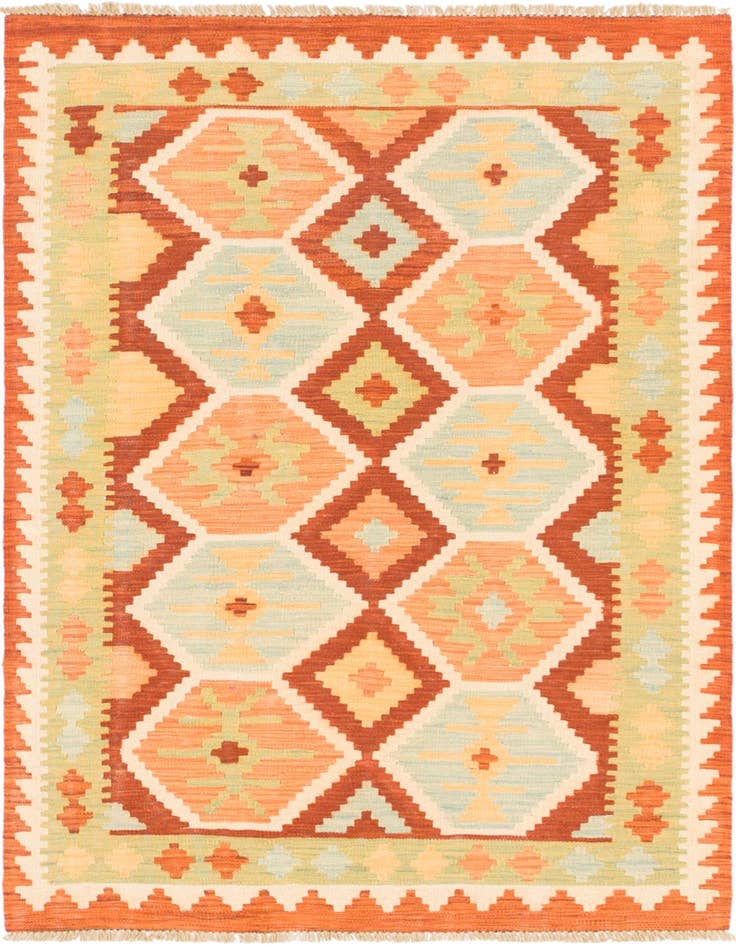 Detail image of 3' x 5' Hand Woven Kilim Waziri Wool Rug