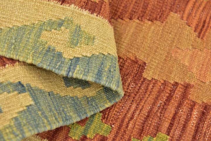 3' 3 x 5' Hand Woven Kilim Waziri Wool Rug