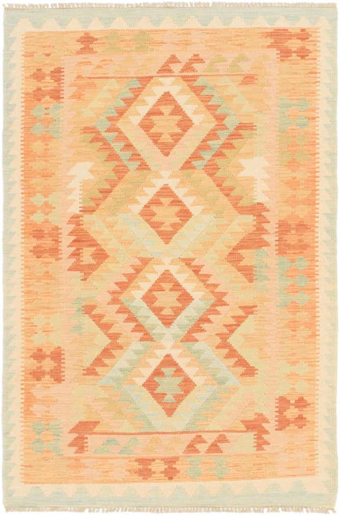 3' 2 x 5' Hand Woven Kilim Waziri Wool Rug