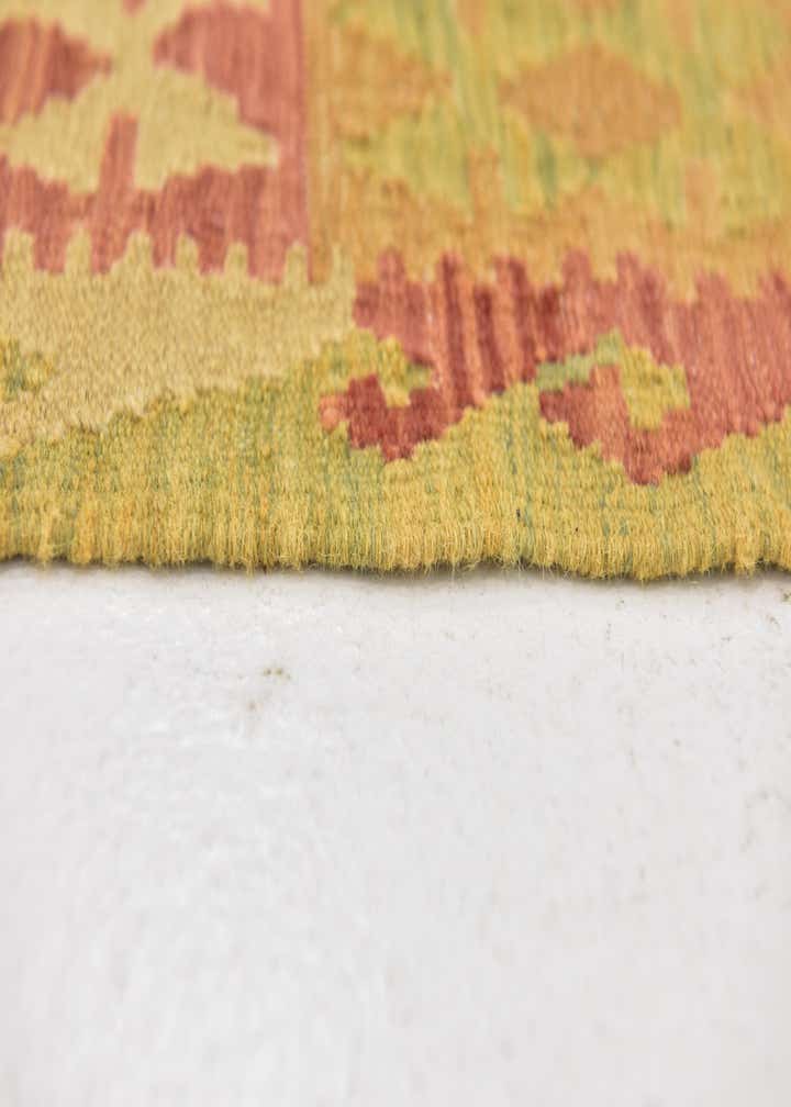 3' 4 x 5' Hand Woven Kilim Waziri Wool Rug