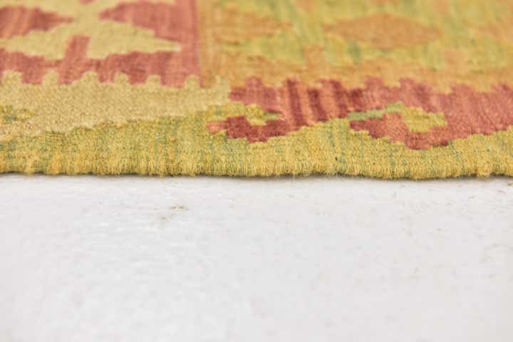 3' 4 x 5' Hand Woven Kilim Waziri Wool Rug