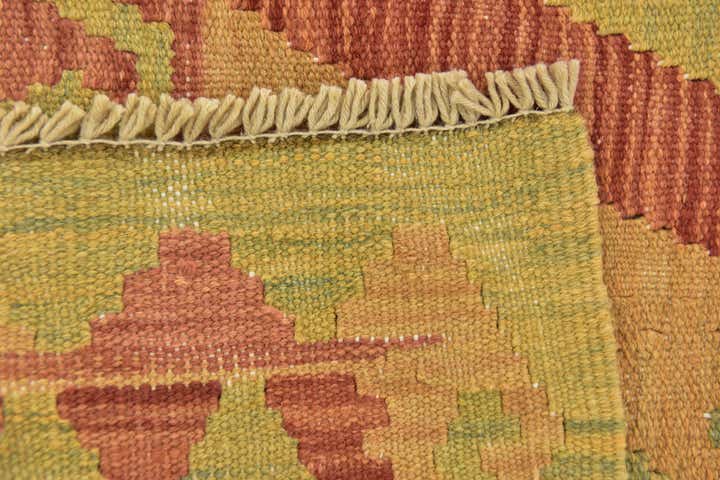 3' 4 x 5' Hand Woven Kilim Waziri Wool Rug