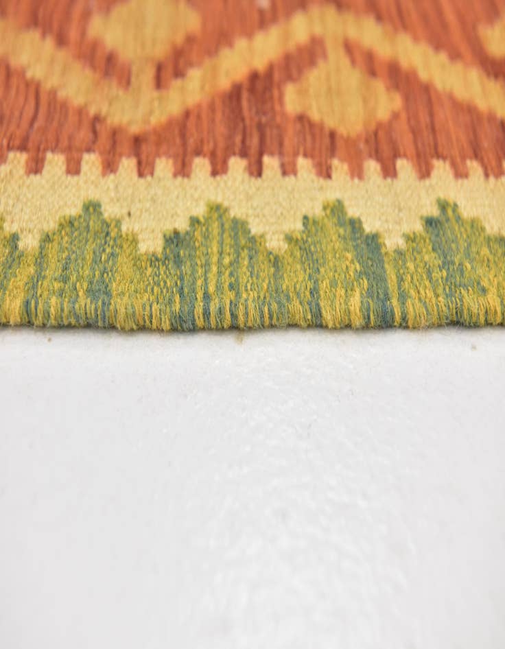 Detail image of 3' 2 x 5'  Hand Woven Kilim Waziri Wool Rug