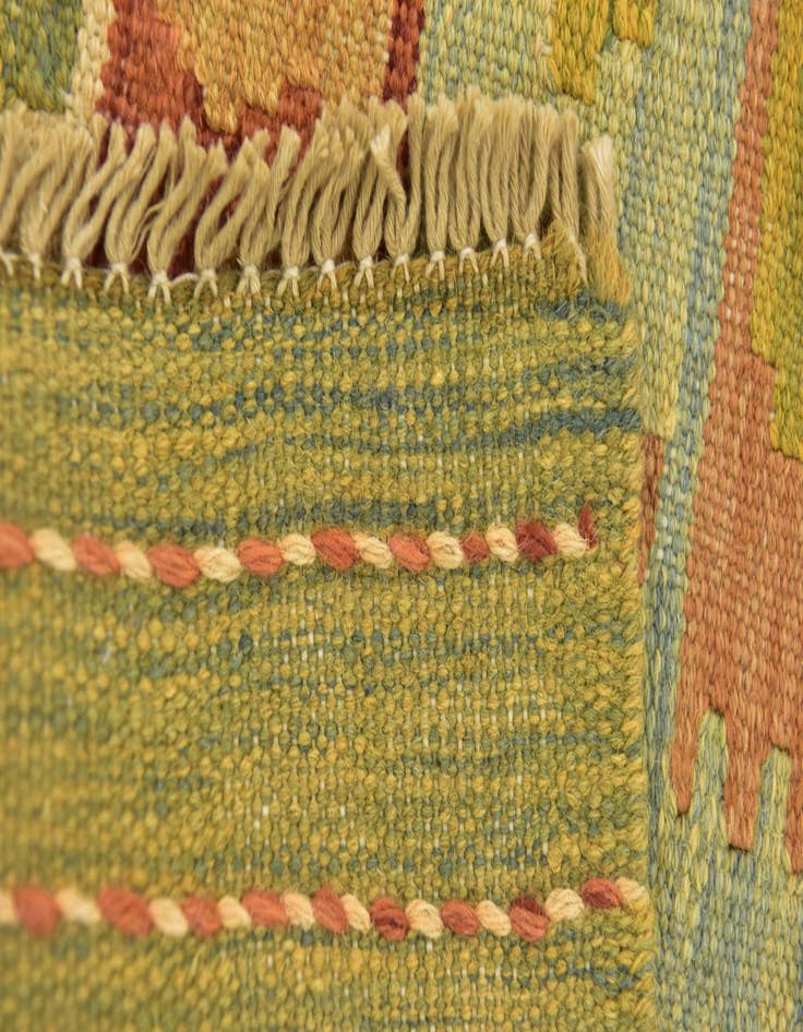 Detail image of 3' 2 x 5'  Hand Woven Kilim Waziri Wool Rug