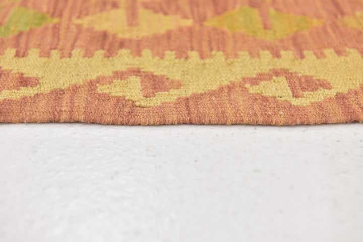 3' x 4' 9 Hand Woven Kilim Waziri Wool Rug