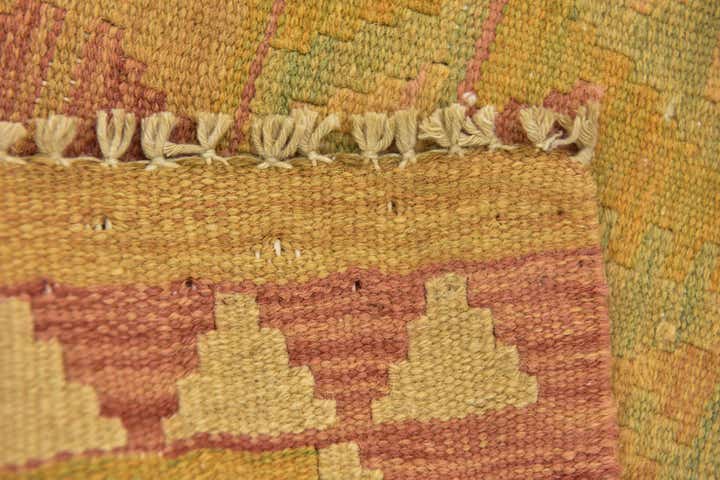 3' x 4' 9 Hand Woven Kilim Waziri Wool Rug