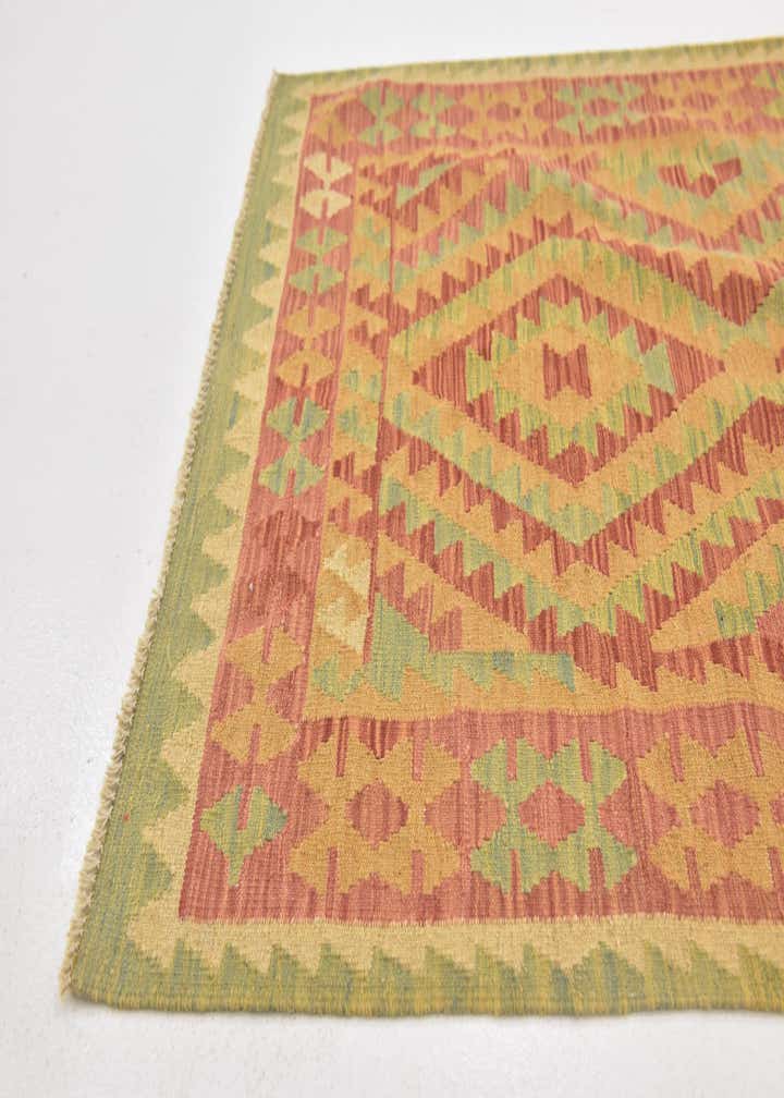 3' 3 x 5' Hand Woven Kilim Waziri Wool Rug