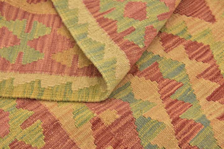 3' 3 x 5' Hand Woven Kilim Waziri Wool Rug
